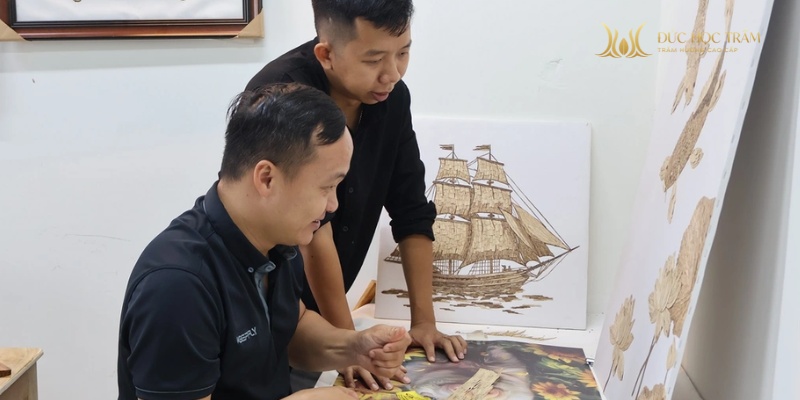 Từ tranh trầm hương đến khánh trầm, gỗ trầm góp phần nâng tầm thẩm mỹ